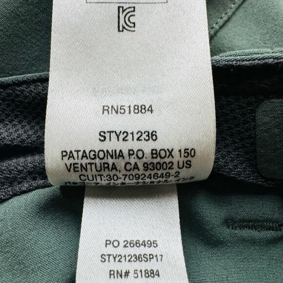 Patagonia Womens Happy Hike Capri Lightweight 50+ UPF Khaki Green Pants Sz 6 - Picture 10 of 14